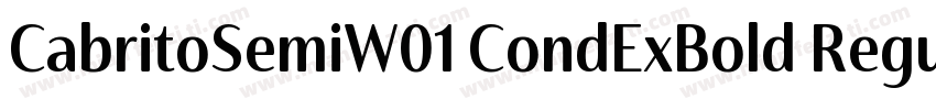 CabritoSemiW01 CondExBold Regular字体转换